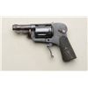Image 2 : Unmarked antique European folding trigger  concealed hammer revolver, 8mm cal., 2”  barrel, blue fin