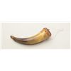 Image 3 : Old powder horn approx. 9-1/2” overall with  wood plug in overall good condition.  Est.:   $100-$200