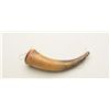 Image 4 : Old powder horn approx. 9-1/2” overall with  wood plug in overall good condition.  Est.:   $100-$200