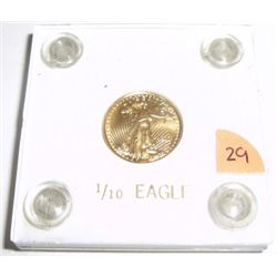 1999 $5 Gold Eagle Bullion Coin 1/10oz GOLD Come in a Hard Case!!