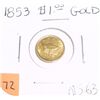 Image 1 : 1853 Liberty Head $1 Gold Coin *RARE MS-63 HIGH GRADE*!!