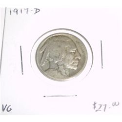 1917-D Buffalo Nickel *EXTREMELY RARE VERY GOOD CONDITION*!!