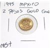 Image 1 : 1945 Mexico 2 Pesos Gold Coin *MS+ HIGH GRADE*!!