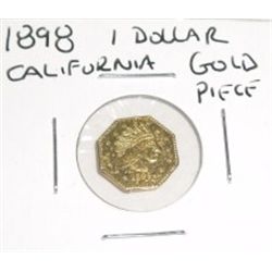 1898 1 Dollar California Gold Piece!!