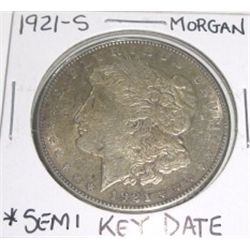 1921-S Morgan Silver Dollar *SEMI-KEY DATE NICE COIN*!!