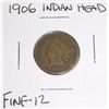 Image 1 : 1906 Indian Head Penny *FINE-12 GRADE NICE COIN*!!!
