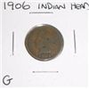 Image 1 : 1906 Indian Head Penny *GOOD GRADE NICE COIN*!!!
