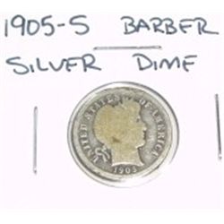 1905-S Barber Silver Dime!!