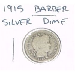 1915 Barber Silver Dime!!