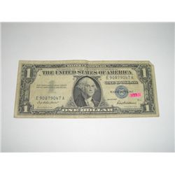 1957 Series $1 Silver Certificate Serial # E90879047A!!