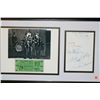Image 1 : Framed picture of The Beatles w/ticket from Hollywood Bowl dated 8/29/65 with signatures