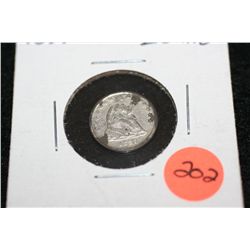 1857 Seated Liberty half dime