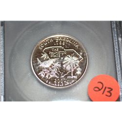 2000-S South Carolina State quarter, ICG graded, PR69 DCAM