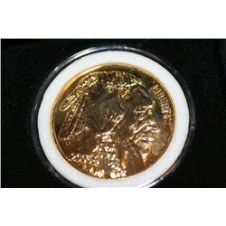 2006 Golden American Buffalo commerative medal, COA included, .999 24K Gold-Plated