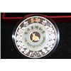 Image 1 : 2011 Laos 2000 Kip "Year of the Rabbit" Silver coin, .999 Silver & Jade in decorative box
