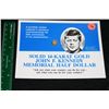 Image 1 : Miniature Solid 14K Gold JFK Memorial half dollar