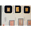 Image 2 : First Day Issue Gold Replica Stamp w/stamps, lot of 3, 1912 Two Cent Panama Canal, 1909 Two Cent Hal