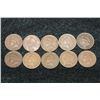 Image 1 : Indian Head penny, various dates & conditions, lot of 10