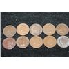 Image 1 : Indian Head penny, various dates & conditions, lot of 10