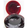 Image 1 : 5 Ruby red dinner plates 9 1/2"