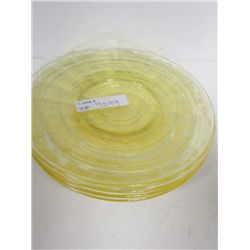 10 pc Block optic yellow salad plates-6 1/2"