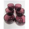 Image 1 : set 6 Amethyst round glasses -2 1/2"