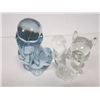 Image 1 : 2 pc Fenton- blue duck and clear squirrel