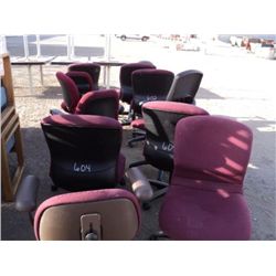 RED CASTERED CHAIRS ***12 TIMES THE MONEY***