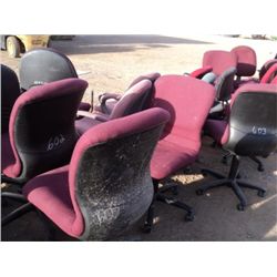 RED CASTERED CHAIRS ***12 TIMES THE MONEY***