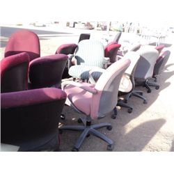 RED CASTERED CHAIRS ***18 TIMES THE MONEY***