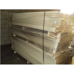 PALLET OF CARVED 80" WOOD DOORS