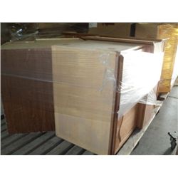 PALLET OF WOOD HANGING KITCHEN CABINETS