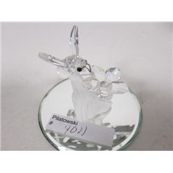 Swarovski honey bee with flower mirror base