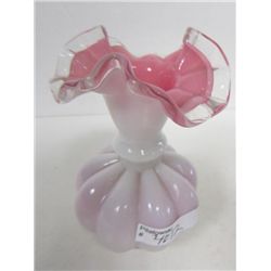 Silver crest ruffled top vase