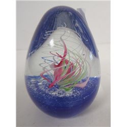 Murano glass paperweight egg shaped