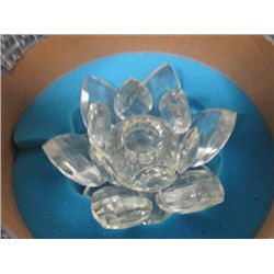 Swarovski crystal -flower crystal candle holder