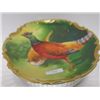Image 1 : Large round pheasant dish gold trim