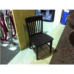 SOLID WOOD SLAT BACK DINING ROOM CHAIR