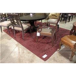 8' X 10' DAPHNE MARROON PATTERNED AREA RUG