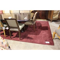 8' X 10' CASHMERE MARROON PATTERNED AREA RUG