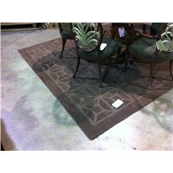 8 X 10 DYNASTY BROWN PATTERNED AREA RUG