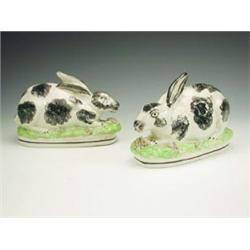 A pair of mid 19th century Staffordshire r...