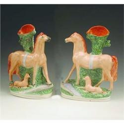 A pair of mid 19th century Staffordshire s...