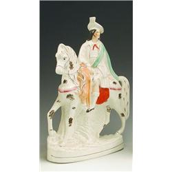 A Victorian Staffordshire equestrian figur...