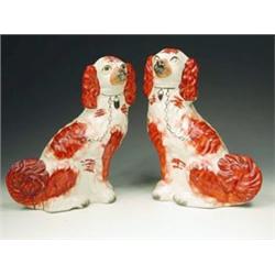 A pair of mid 19th century Staffordshire K...