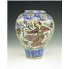 Image 1 : A 19th century Iznik pottery vase of balus...