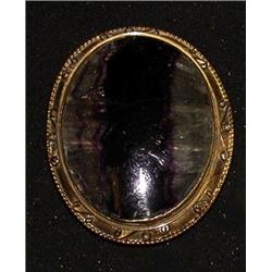 A Victorian oval cannetille decorated pinc...