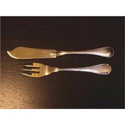 A set of French silver reed patterned fish...