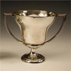 A silver two handled trophy cup, maker G &...