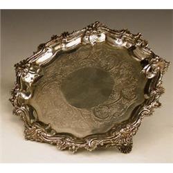 A William IV silver salver by Joseph and A...